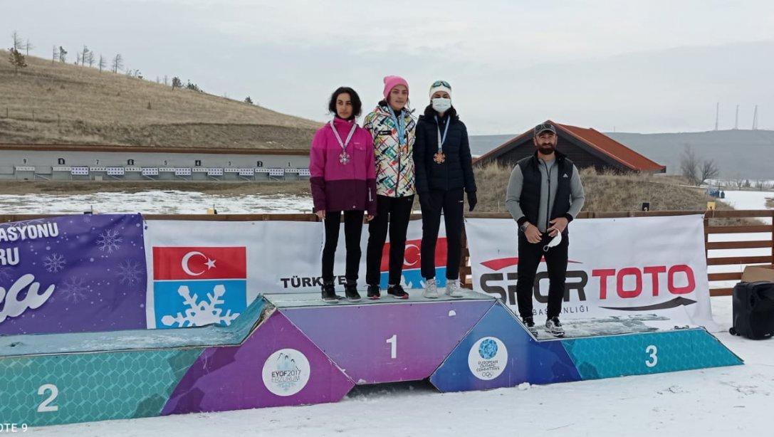 Türkiye Kayak Federasyonu faaliyet programında yer alan Biathlon Türkiye Kayak Şampiyonası'nda; Muş Spor Lisesi öğrencilerimizden Neslişah SARIALTUN Türkiye şampiyonu, Ümmü Gülsüm ŞENTÜRK ise Türkiye ikincisi oldu. 